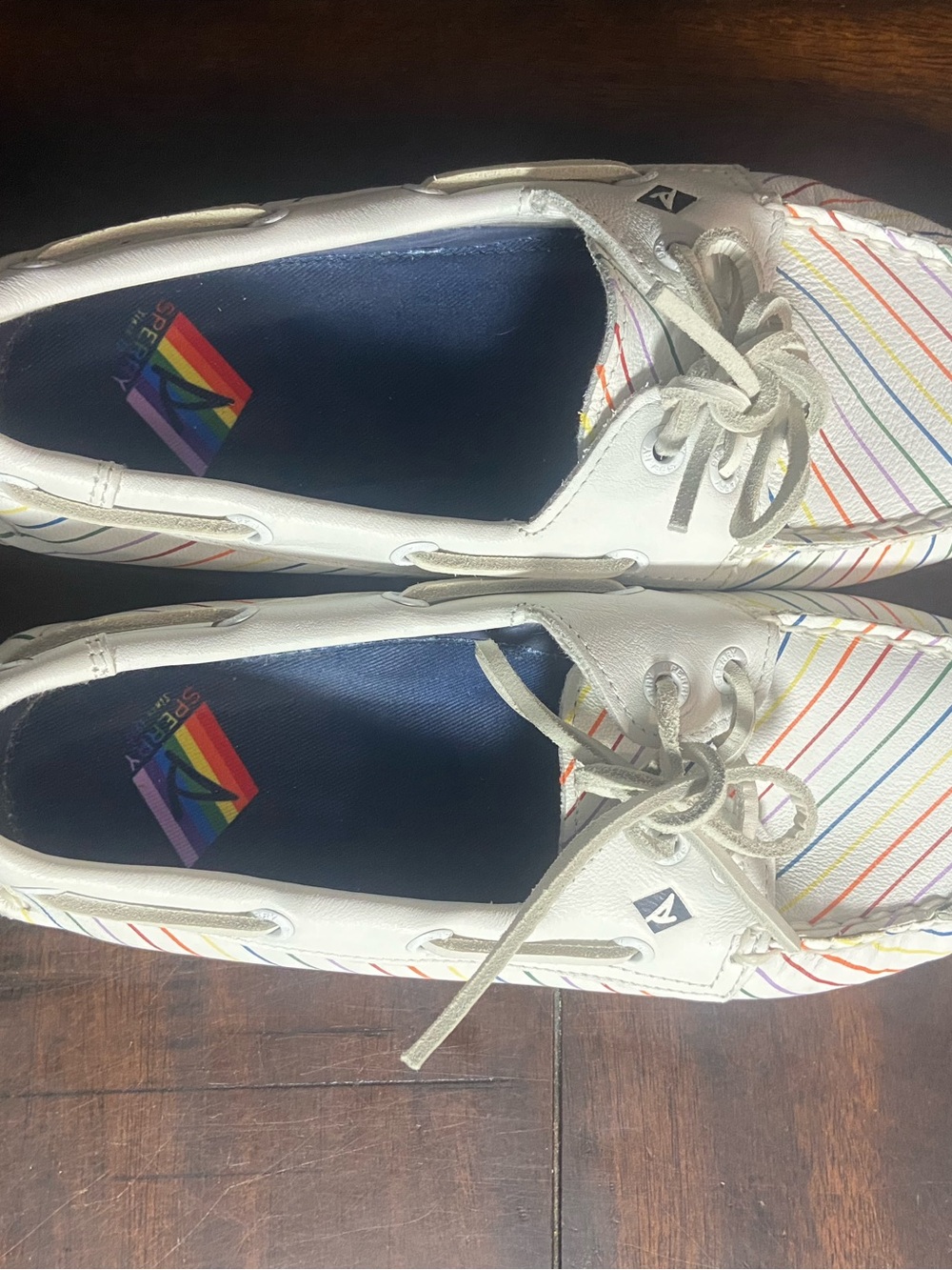 Womens Sperry Rainbow Gay Pride Loafers Size 7 Boat Shoe Slip On